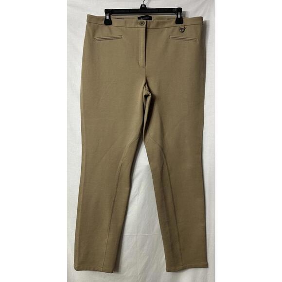 NWT Talbots Dalton Womens Beige Stretch Skinny Pants Slacks Trousers Size 12 - Picture 1 of 9
